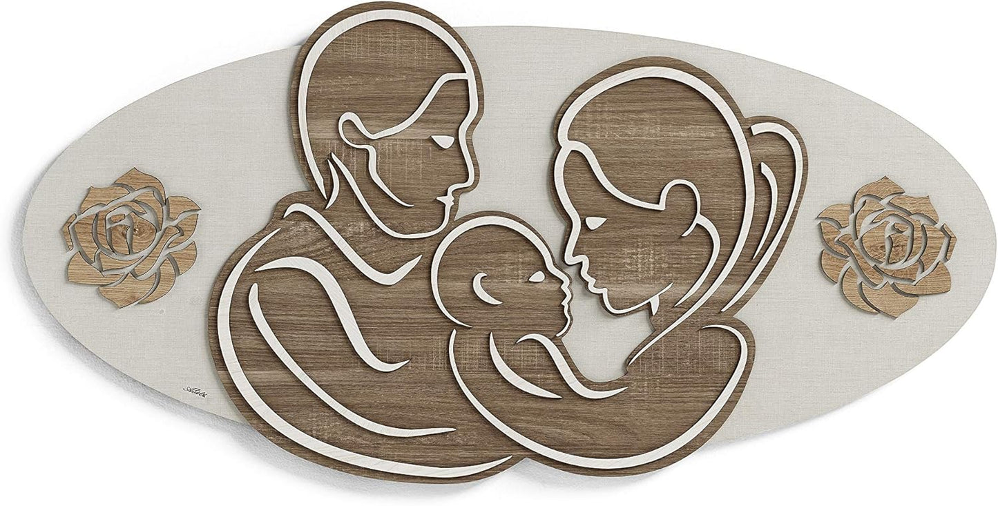 CAPEZZALE QUADRO MODERNO STILIZZATO SACRA FAMIGLIA