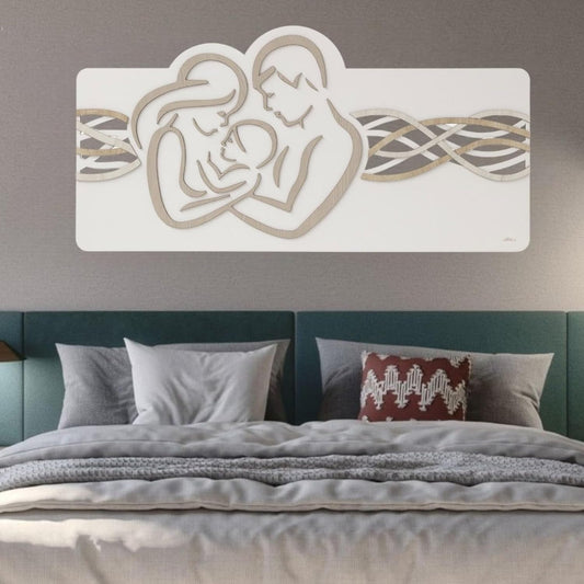 CAPEZZALE CAPOLETTO SACRA FAMIGLIA MODERNO QUADRO PER CAMERA DA LETTO